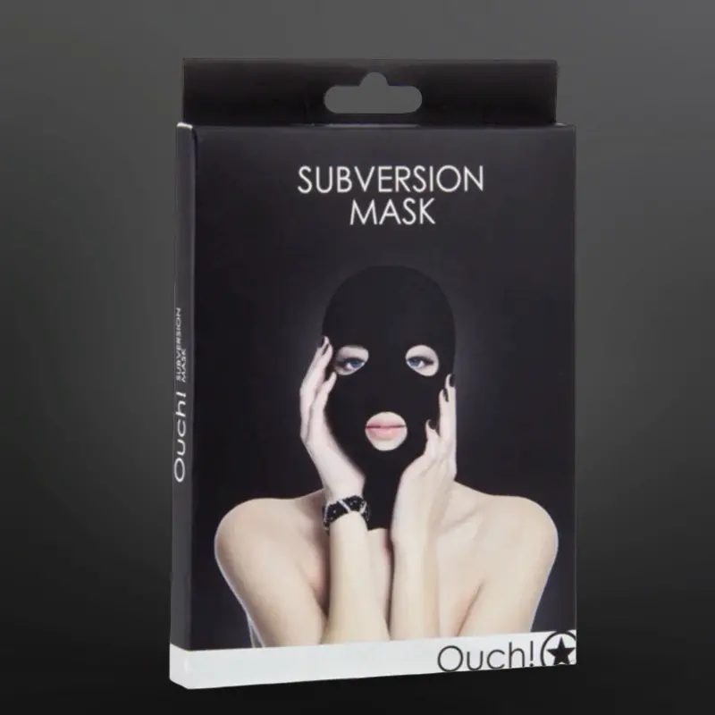 Bondage Maske Ouch! Subversion Mask, Augen & Mund offen | Dark-Ink