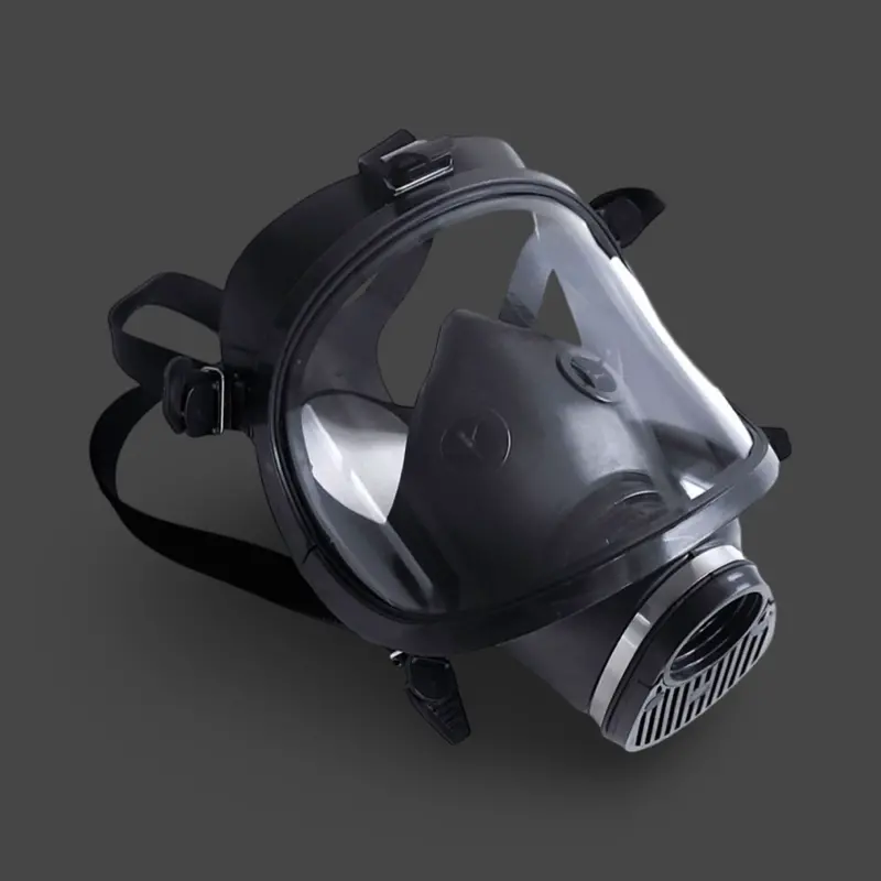 GASMASTER Fire Brigade Gas Mask | Panoramic Visor | Dark-Ink