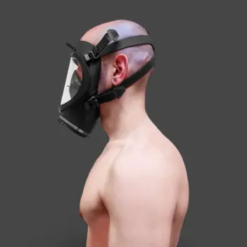 GASMASTER Fire Brigade Gas Mask | Panoramic Visor | Dark-Ink