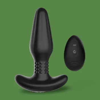 BRUTUS Rimmer Vibrating Butt Plug, rotating beads, app | Dark-Ink