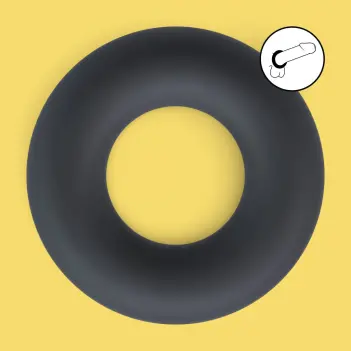 Cockring silicone LEVELZ non vibrant S, M ou L noir | Dark-Ink
