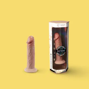 SILEX D Model 2 Realistic Dildo 6", SILEXPAN dual-density | Dark-Ink