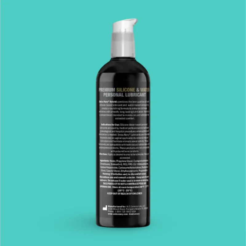 Swiss Navy Hybrid-Gleitmittel, glycerinfrei | Dark-Ink