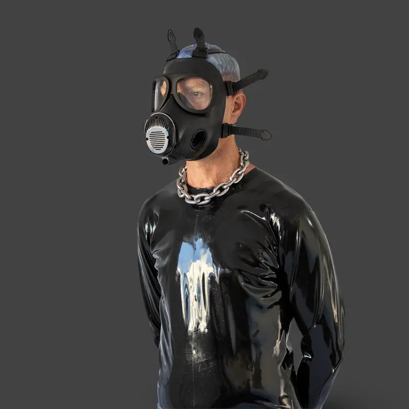 Máscara de gas fetish GASMASTER 12D | Hamster Cheek M40 | Dark-Ink
