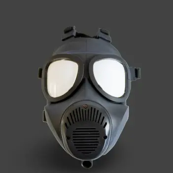 GASMASTER 12D Fetish Gas Mask | Hamster Cheek M40 | Dark-Ink