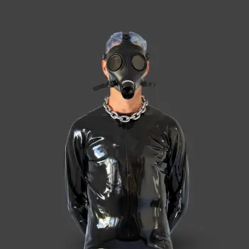 GASMASTER Alien Fetish Gas Mask | Two Visual Modes | Dark-Ink