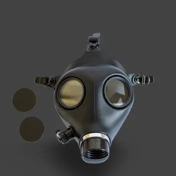 Máscara de gas fetish GASMASTER Alien | 2 modos | Dark-Ink