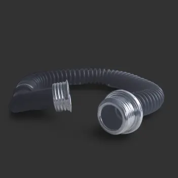 GASMASTER Gas Mask Hose | 90° Angled Female Connector M40 | Dark-Ink