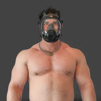 GASMASTER RD40 Breath Control Gas Mask | Dual Air Intake | Dark-Ink