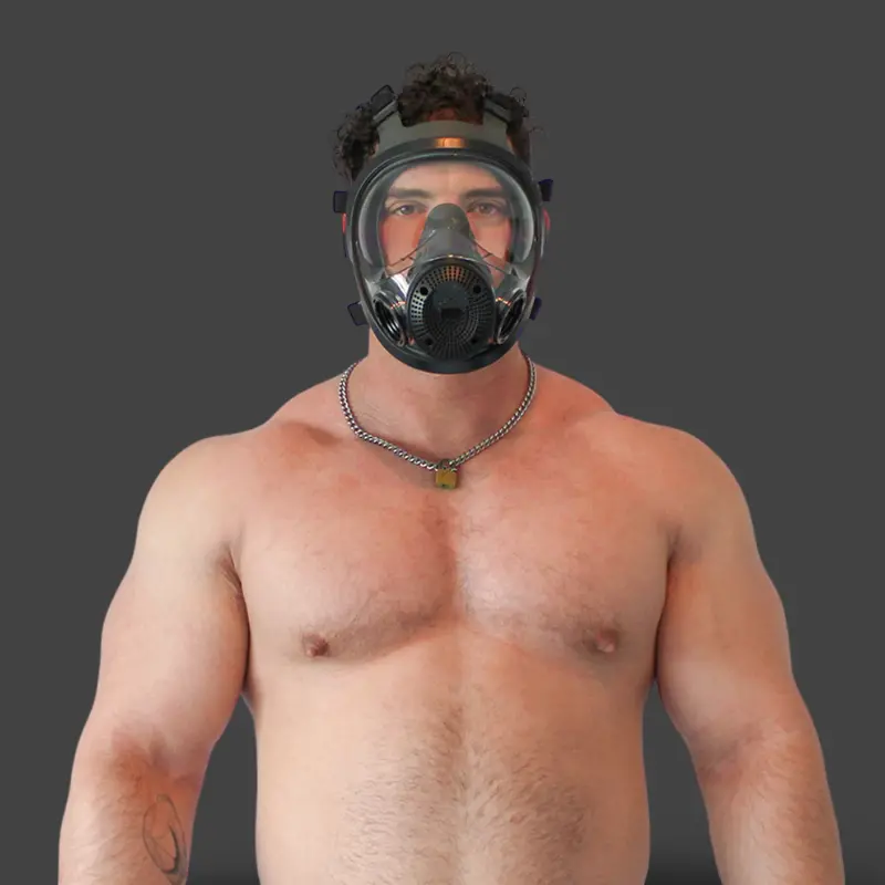 Máscara de gas fetish GASMASTER RD40 | Doble RD40 | Dark-Ink