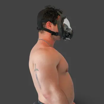 GASMASTER RD40 Breath Control Gas Mask | Dual Air Intake | Dark-Ink