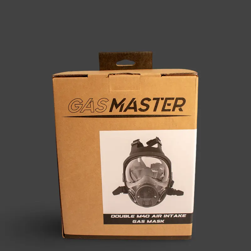 Máscara de gas fetish GASMASTER RD40 | Doble RD40 | Dark-Ink