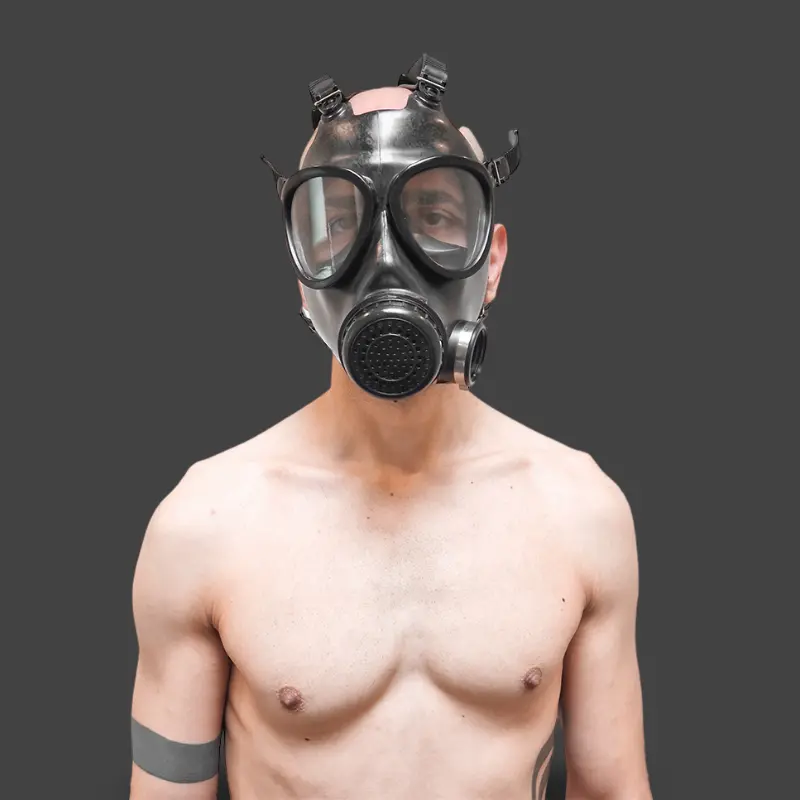 Cagoule masque à gaz GASMASTER Army | Raccord M40 | Dark-Ink