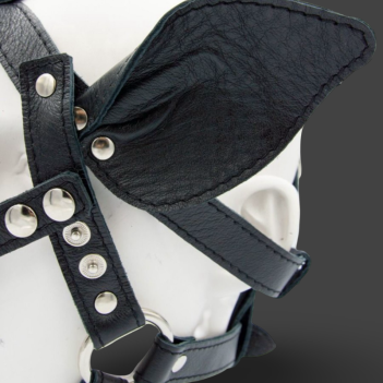 Mister B Leather pig head harness