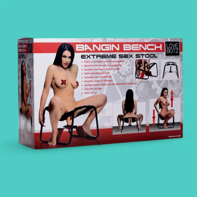 Bangin Bench Extreme Sex Stool, removable raiser bar | Dark-Ink