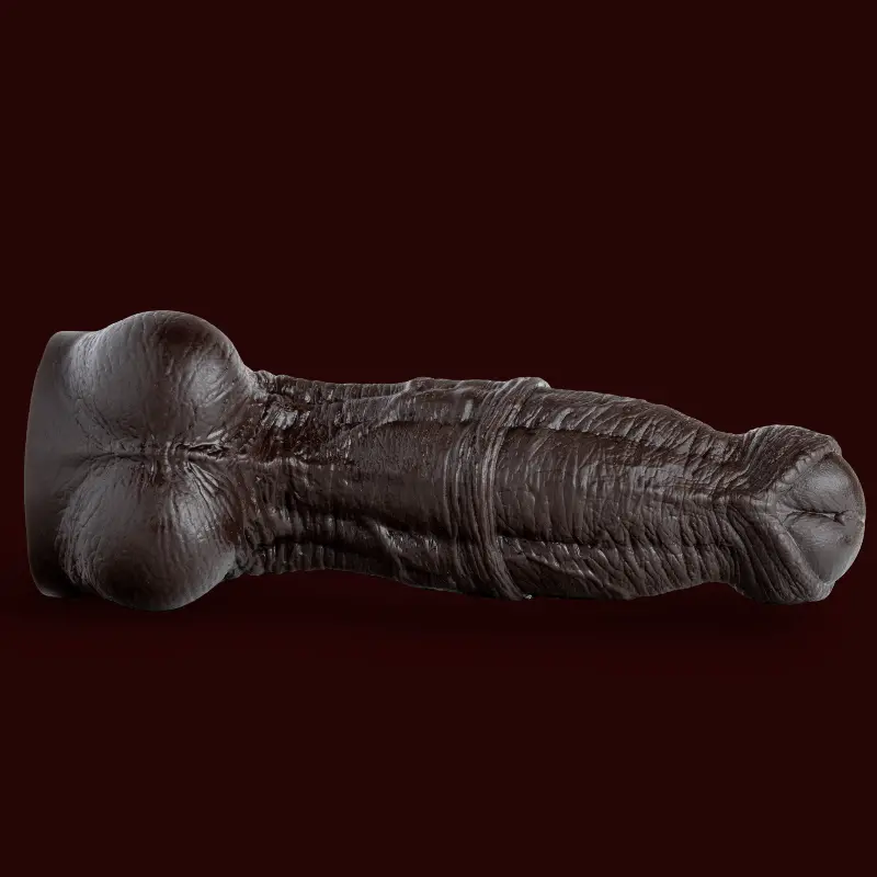 Hankey's Toys Minotaur Fantasy-Dildo, Kugelkopf, 5 Größen | Dark-Ink