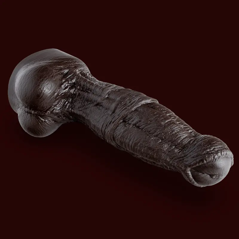 Hankey's Toys Minotaur Fantasy-Dildo, Kugelkopf, 5 Größen | Dark-Ink