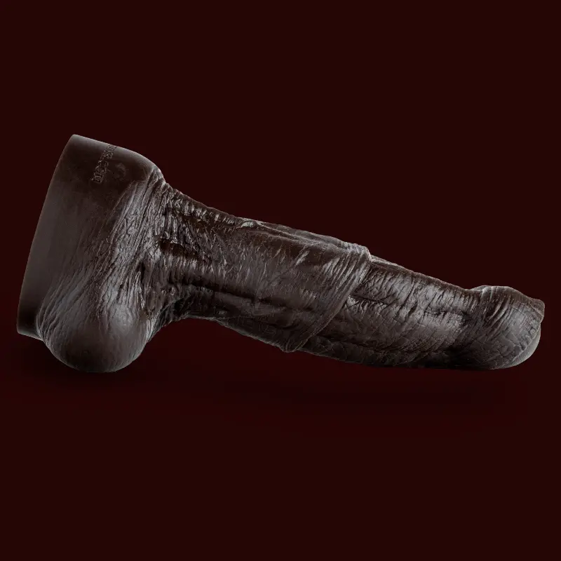 Hankey's Toys Minotaur Fantasy-Dildo, Kugelkopf, 5 Größen | Dark-Ink