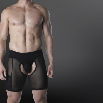 CellBlock13 VOID Short Chaps de Mesh para Hombre | Dark-Ink Paris