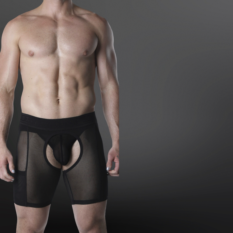 CellBlock13 VOID Short Chaps de Mesh para Hombre | Dark-Ink Paris