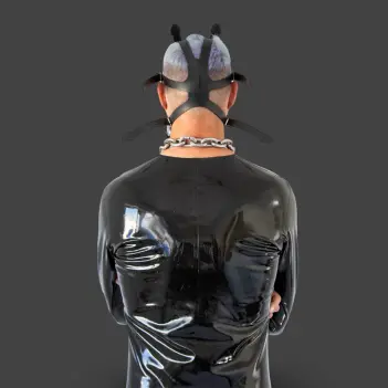 GASMASTER Army Fetish Gas Mask | Black Lenses Included | Dark-Ink