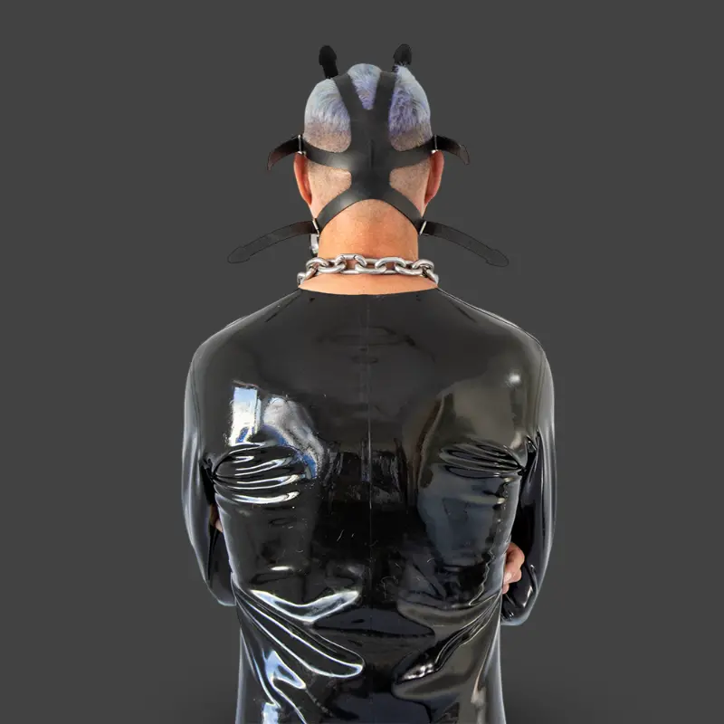 GASMASTER Army Fetish Gas Mask | Black Lenses Included | Dark-Ink