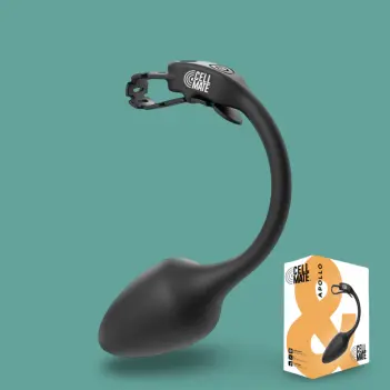 CELLMATE Apollo Vibrating Plug for Chastity Cage | Dark-Ink