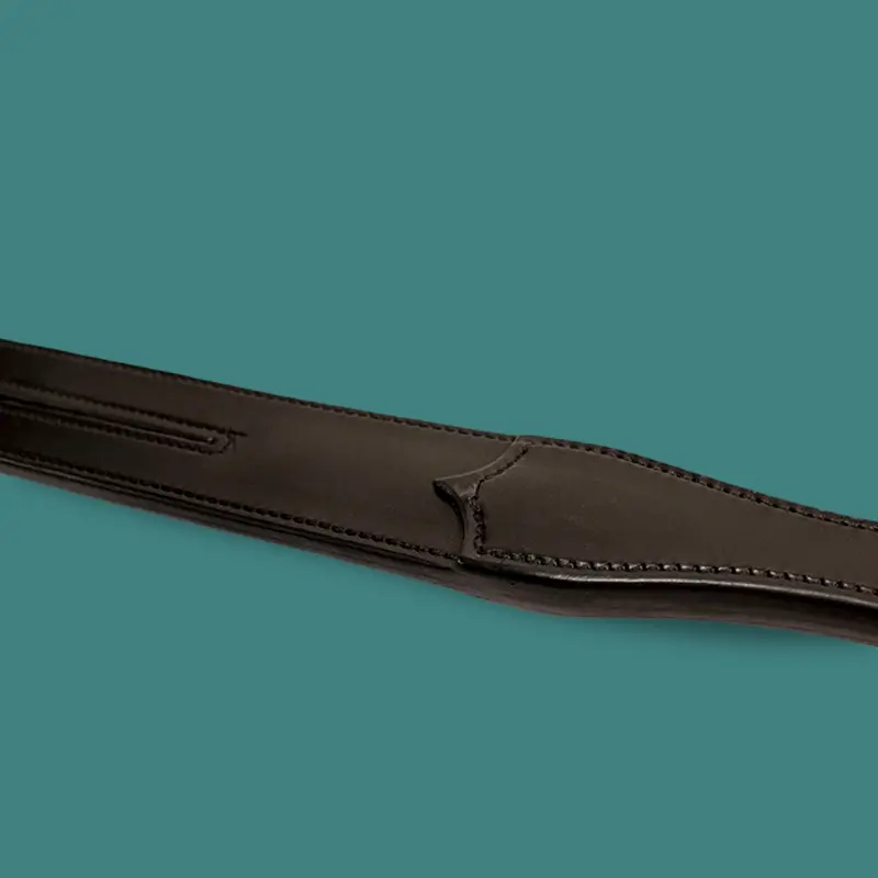 Fusta cuero BRUTUS Two Finger Whip II, 55 cm, 5 cm ancho | Dark-Ink