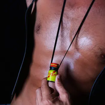 Cordón porta-poppers Wyff'r de silicona extensible | Dark-Ink
