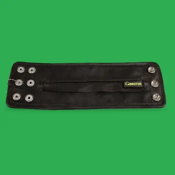 BRUTUS Leather Wrist Wallet Zip, 2 snap rows, fits all | Dark-Ink