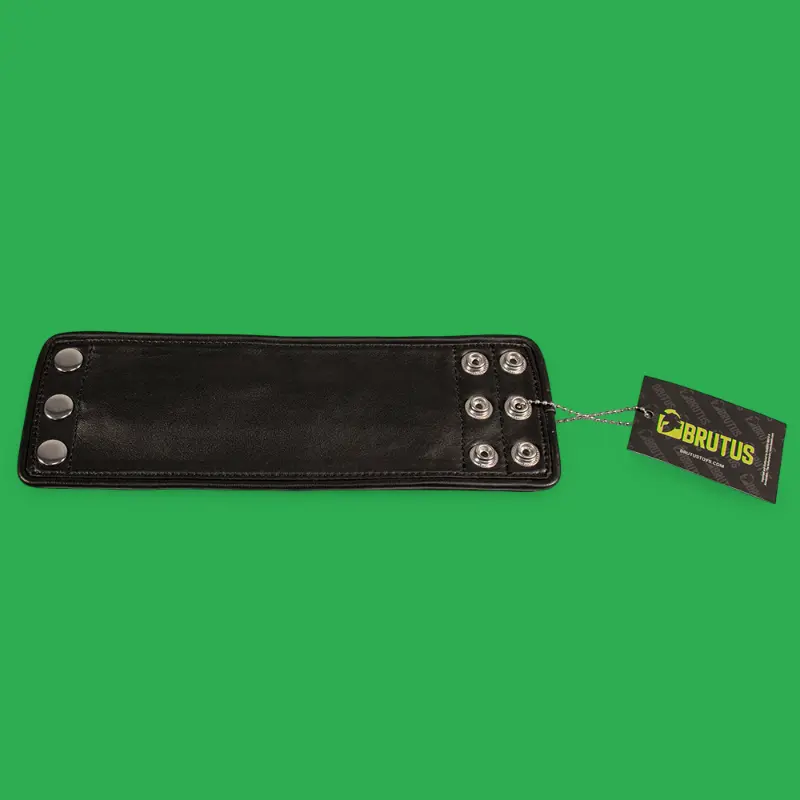 BRUTUS Leather Wrist Wallet Zip, 2 snap rows, fits all | Dark-Ink
