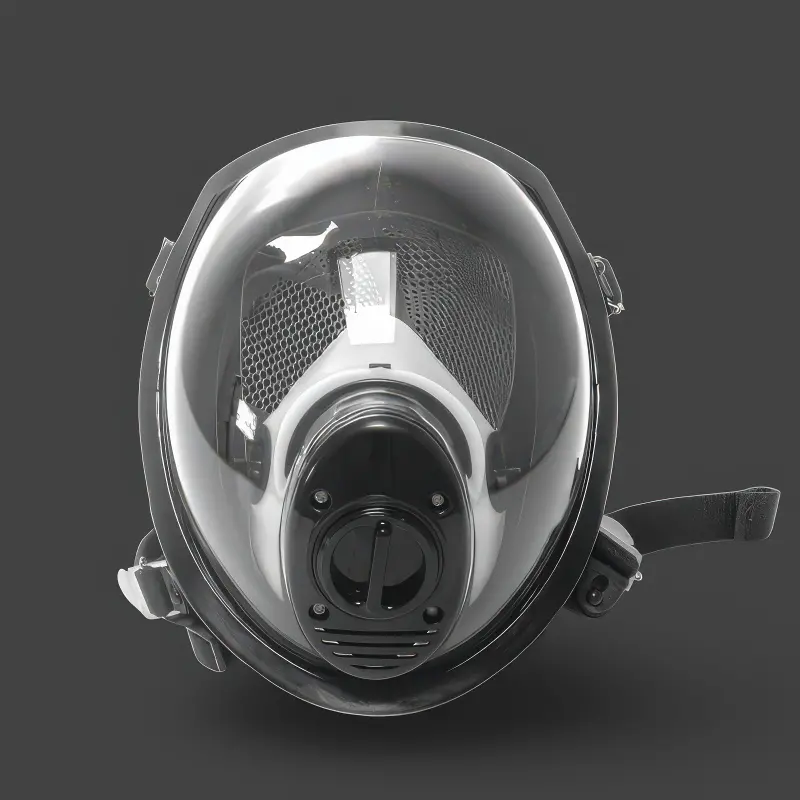 Masque à gaz fetish GASMASTER MSX | Visière panoramique | Dark-Ink