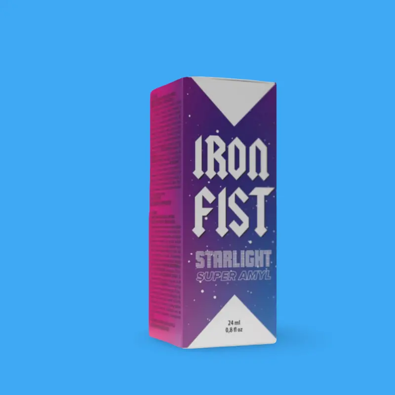 Amyl Poppers Iron Fist Starlight 24ml: violettes Fläschchen | Dark-Ink
