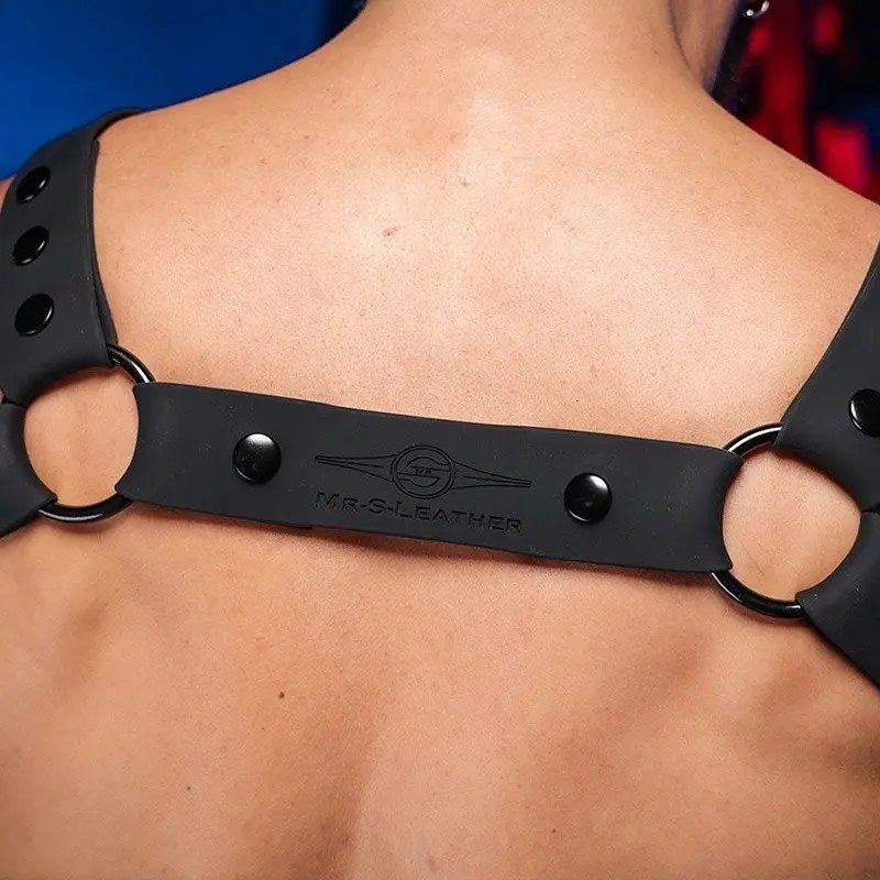 Silikon Harness Bulldog Mr S Leather Black, einfarbig | Dark-Ink