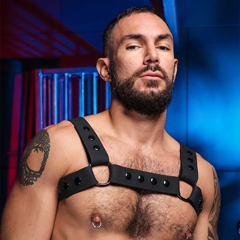 Silikon Harness Bulldog Mr S Leather Black, einfarbig | Dark-Ink