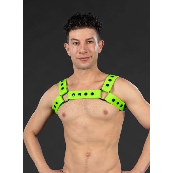 Slick Silicone Bulldog Harness - Lime