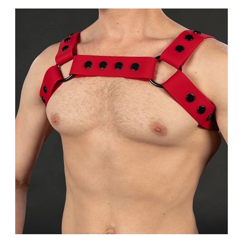 Slick Silicone Bulldog Harness - Red