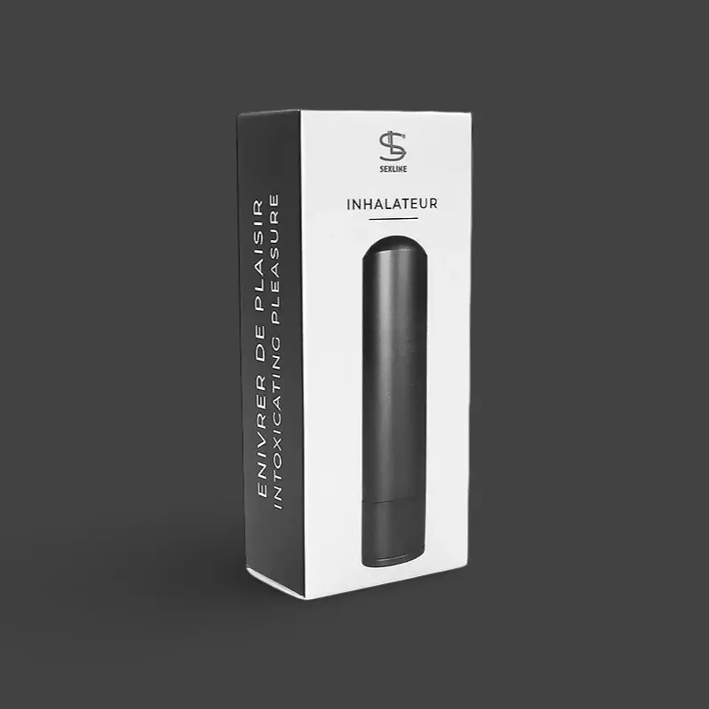 Inhalateur Poppers Sexline, métal anthracite + pince | Dark-Ink