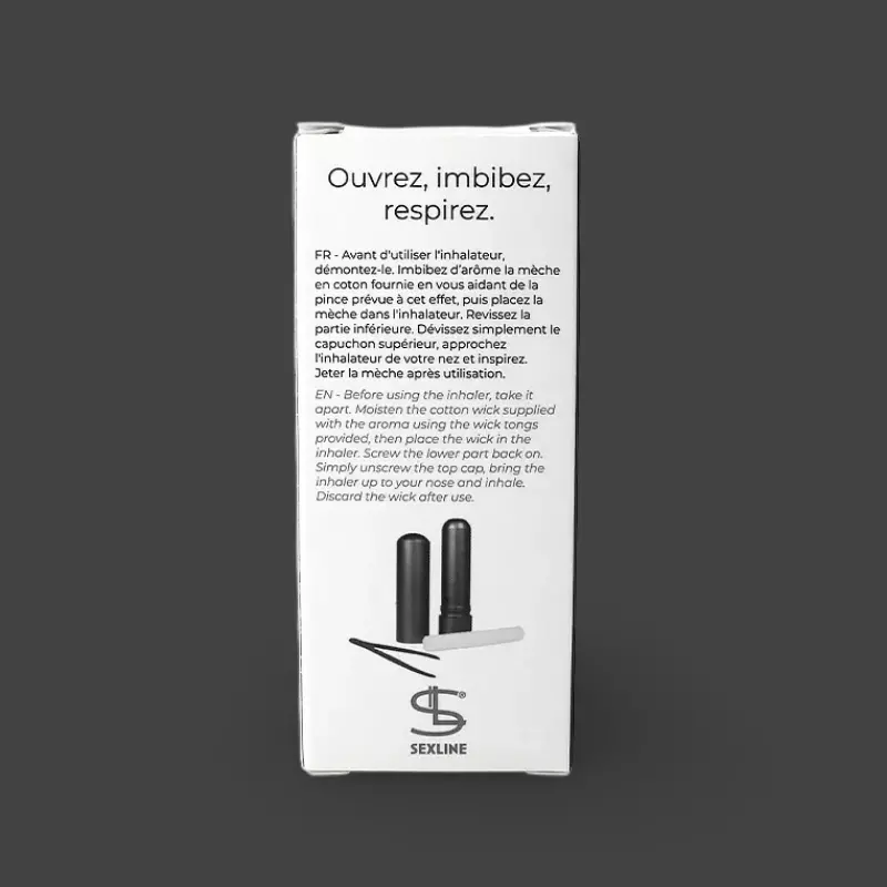 Sexline Poppers Inhaler, anthracite metal tube + tongs | Dark-Ink