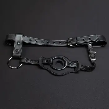 Puppy Tail Harness Mr S Leather, Leder mit Stahl-Cockring | Dark-Ink