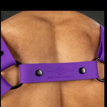 Arnés silicona Bulldog Mr S Leather Purple, 100% vegano | Dark-Ink