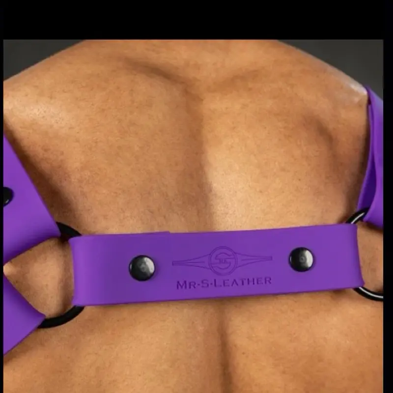 Arnés silicona Bulldog Mr S Leather Purple, 100% vegano | Dark-Ink