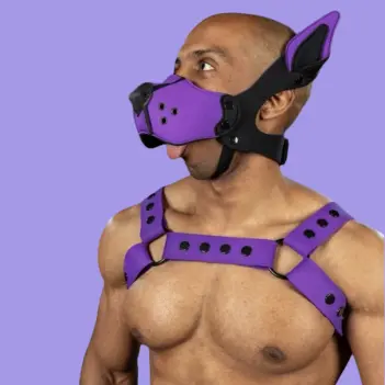 Harnais silicone Bulldog Mr S Leather Purple, 100% vegan | Dark-Ink