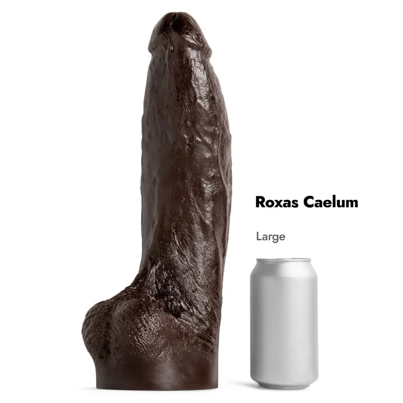 Hankey's Toys Roxas Caelum Realistic Dildo, 5 firmness | Dark-Ink