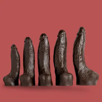 Hankey's Toys Roxas Caelum realistischer Dildo, 5 Größen | Dark-Ink
