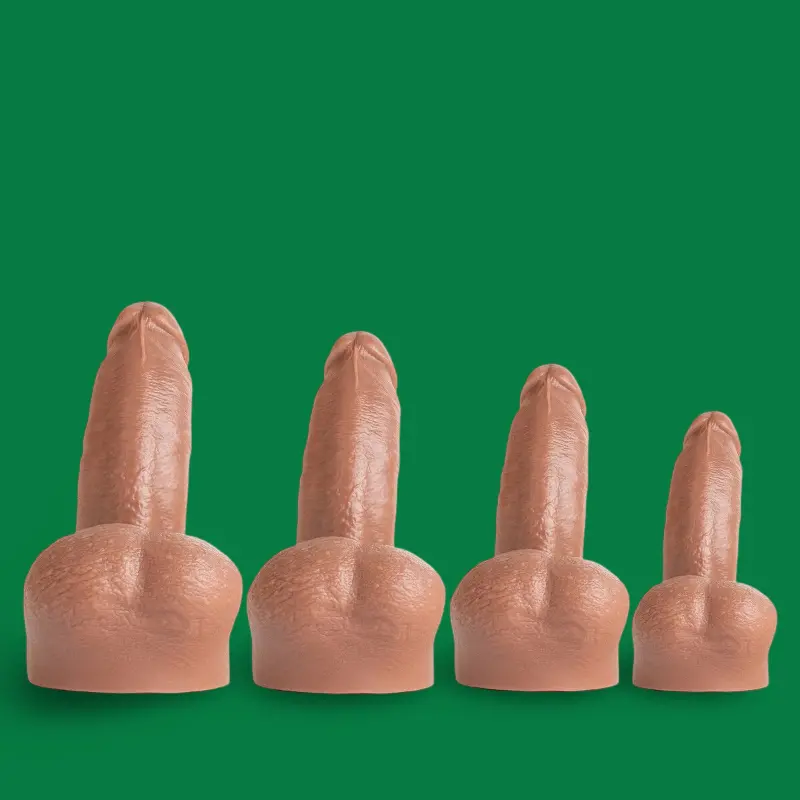 Hankey's Toys Omega Silikon-Dildo, 4 Größen, Harnessring | Dark-Ink