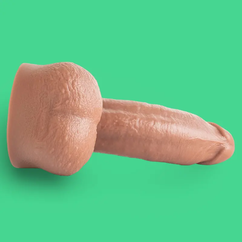 Hankey's Toys Omega Realistic Silicone Dildo, 4 sizes | Dark-Ink