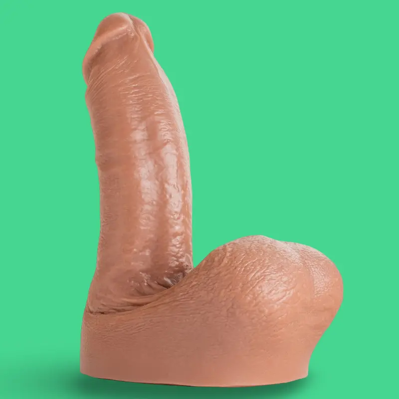 Hankey's Toys Omega Realistic Silicone Dildo, 4 sizes | Dark-Ink