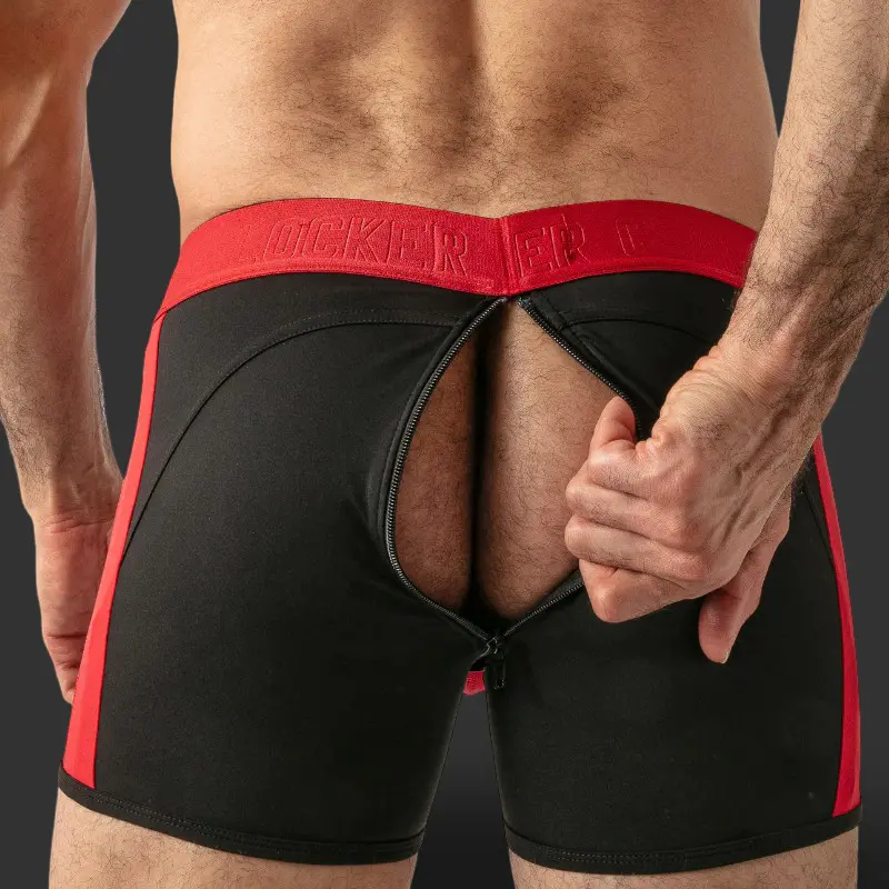 Locker Gear Open Access Fetisch Trunk, Rücken-Zip | Dark-Ink