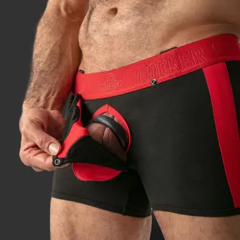 Locker Gear Open Access Fetisch Trunk, Rücken-Zip | Dark-Ink